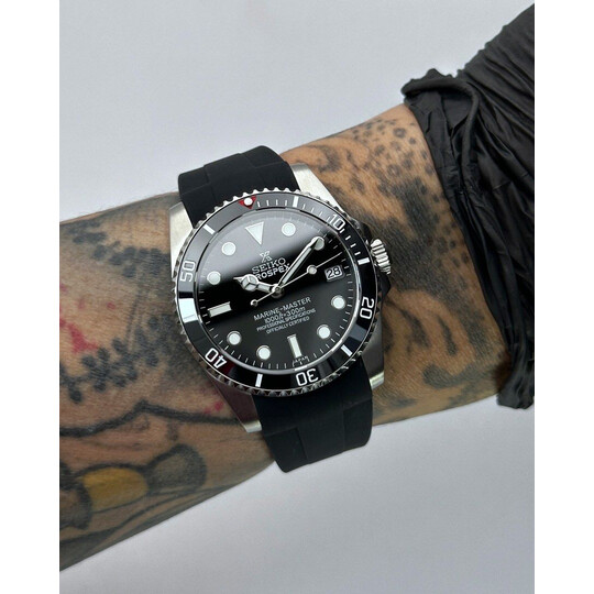 Custom Seiko Mod • Gloss Black Yachtmaster • 36mm